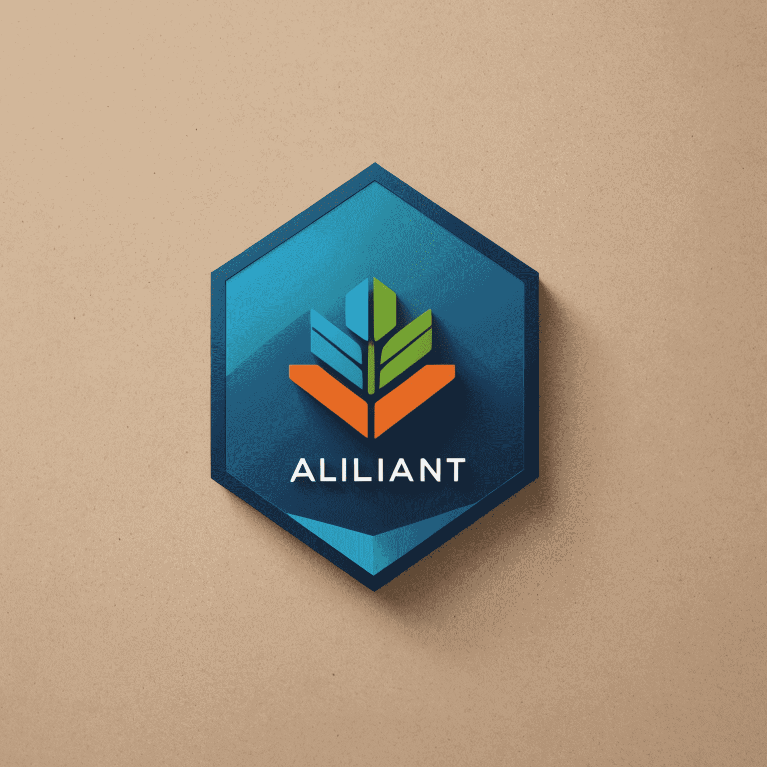 Alliant logo - A modern, sleek design combining shades of blue and green with a subtle orange accent, representing innovation and creativity in content creation