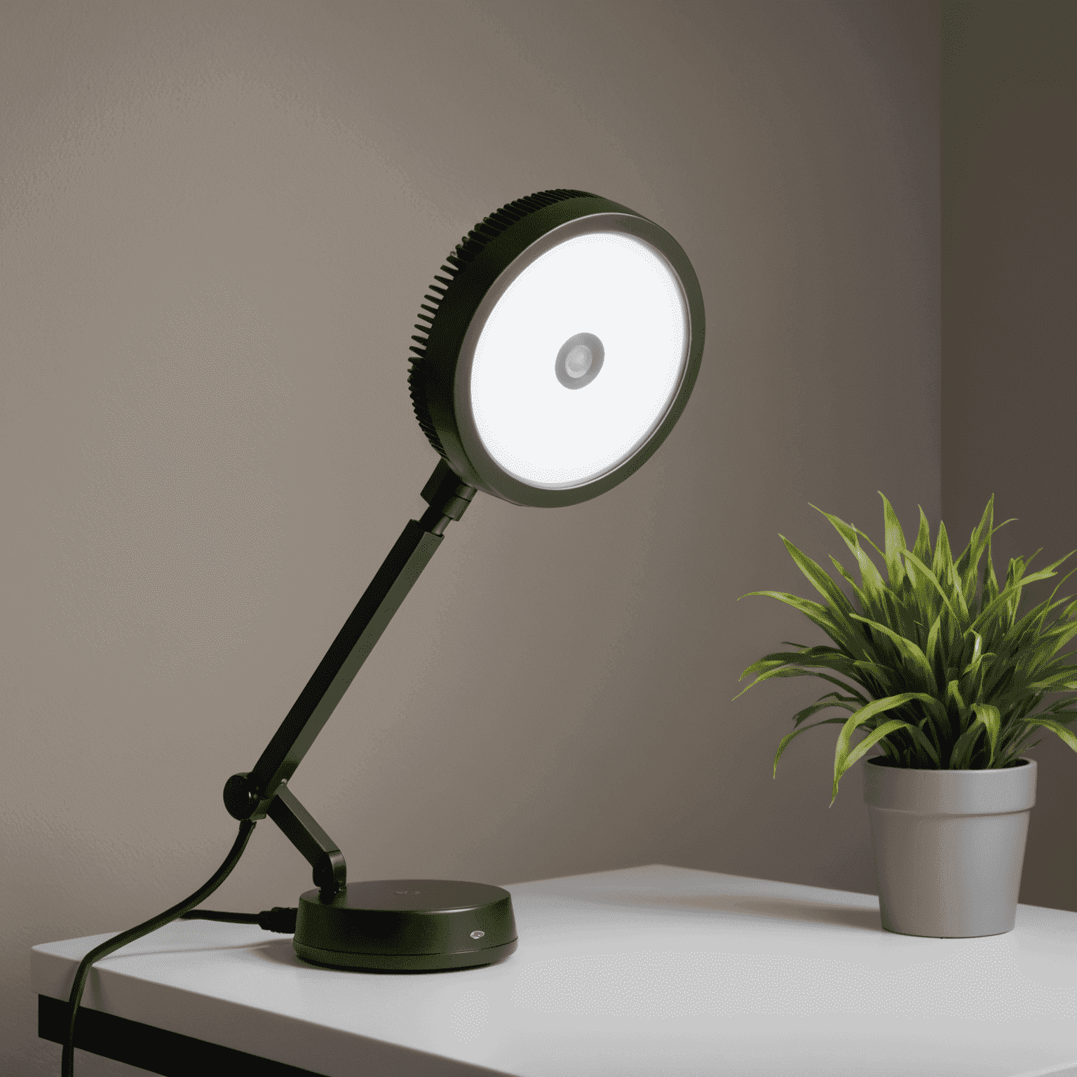 Alliant LumiRing Pro, a circular LED light with adjustable color temperature and brightness, mounted on a flexible arm